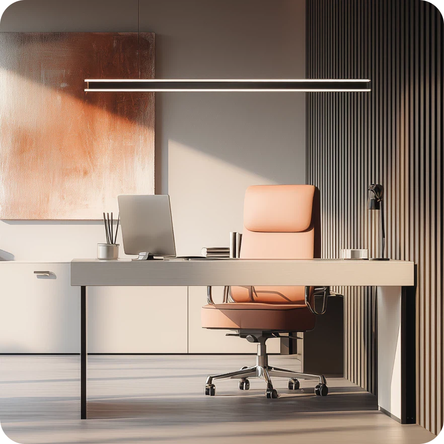 bureau moderne parfaitement rangé